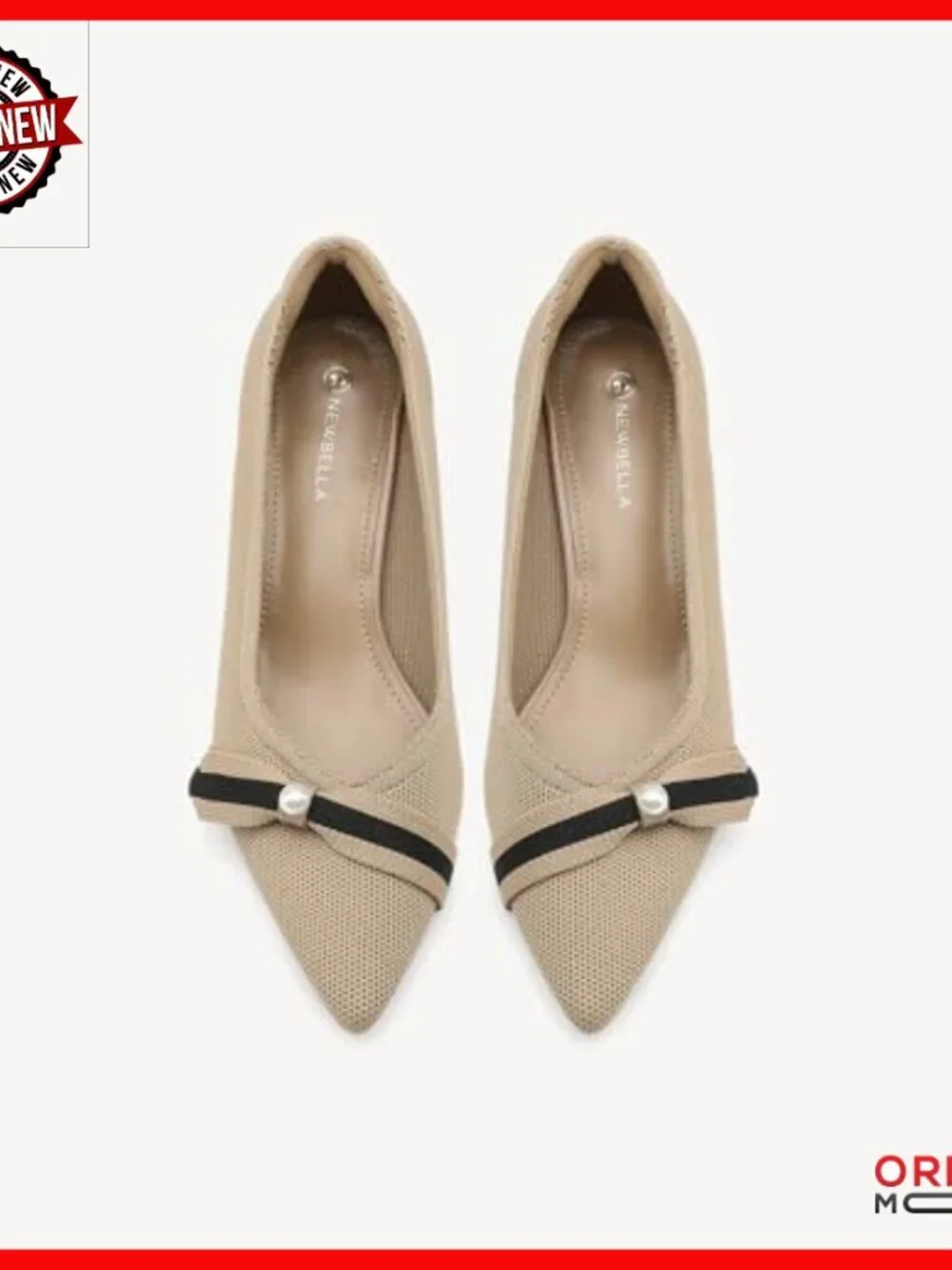 Women's Bow Wedge Heels Knit Slip-On Pumps Pointed Toe Office Shoes